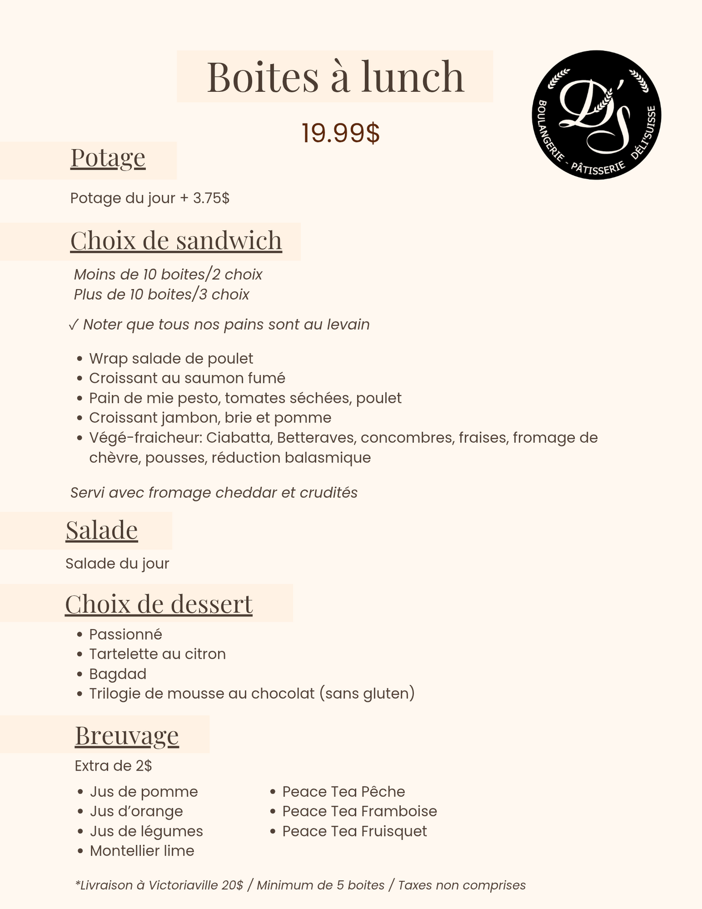 Boites à lunch
