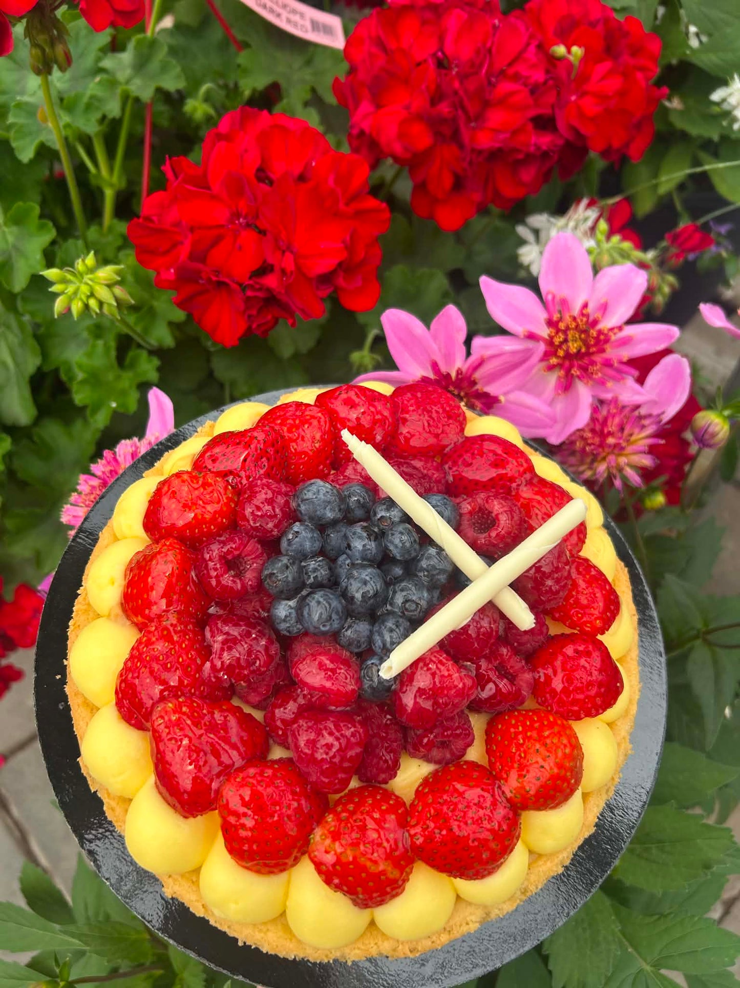 Tarte aux fruits sablé breton fleur de sel